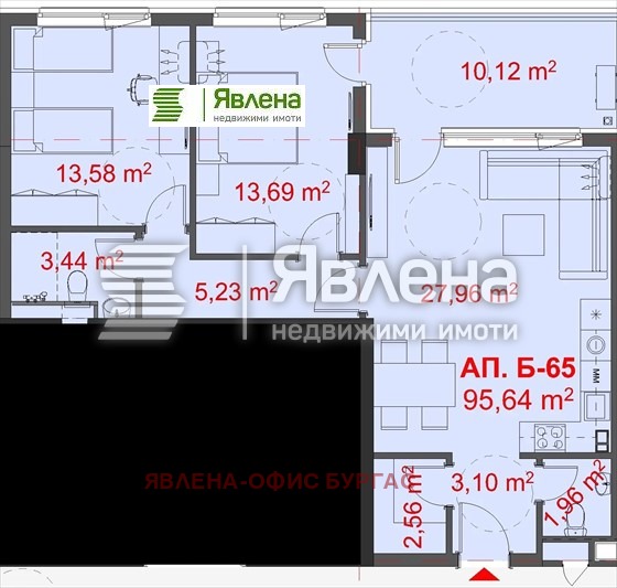 Продава 3-СТАЕН, гр. Бургас, Славейков, снимка 1 - Aпартаменти - 49307985