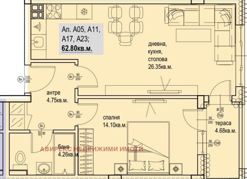 Продава 2-СТАЕН в град Пловдив, Кършияка - 73 кв.м / 90 687 € » 177 368.36 лв., АВИРЕКС НЕДВИЖИМИ ИМОТИ