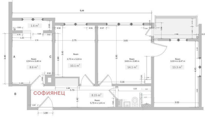 Te koop  2 slaapkamers Sofia , Strelbishte , 73 m² | 30503392 - afbeelding [2]