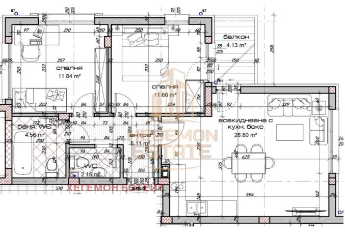 De vânzare  2 dormitoare Varna , Vinița , 97 mp | 88350489 - imagine [3]