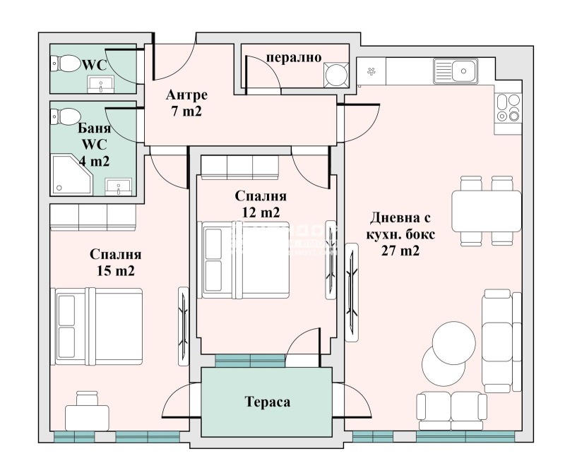 Zu verkaufen  2 Schlafzimmer Plowdiw , Trakija , 100 qm | 13120510