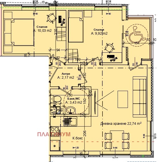 На продаж  2 спальні Бургас , Зорница , 85 кв.м | 32812252 - зображення [5]