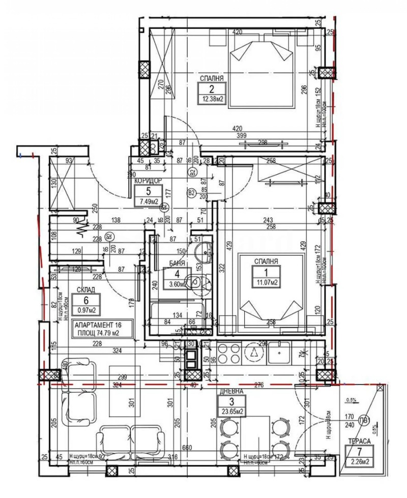 Продава 3-СТАЕН, гр. София, област София-град, снимка 2 - Апартаменти - 53107336