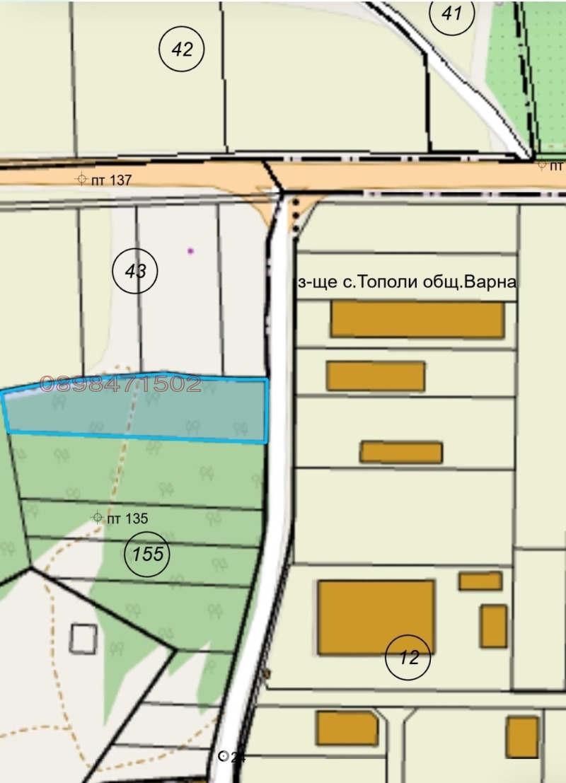 Продава ПАРЦЕЛ, гр. Варна, с. Тополи, снимка 3 - Парцели - 53098126