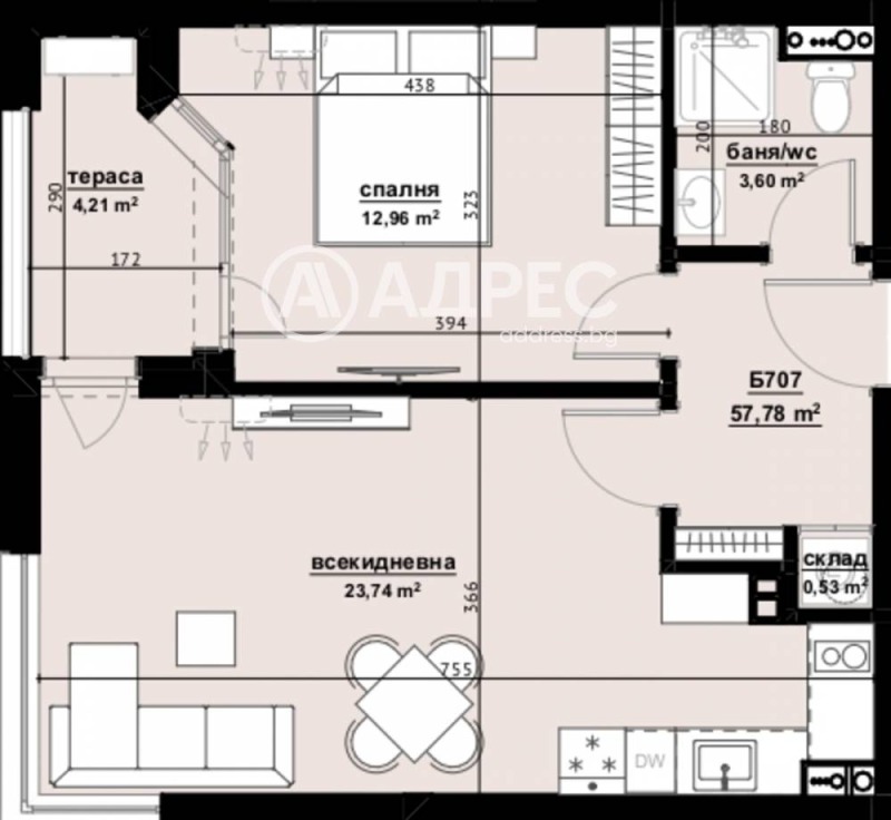 Продава 2-СТАЕН, гр. Бургас, област Бургас, снимка 4 - Апартаменти - 53161393