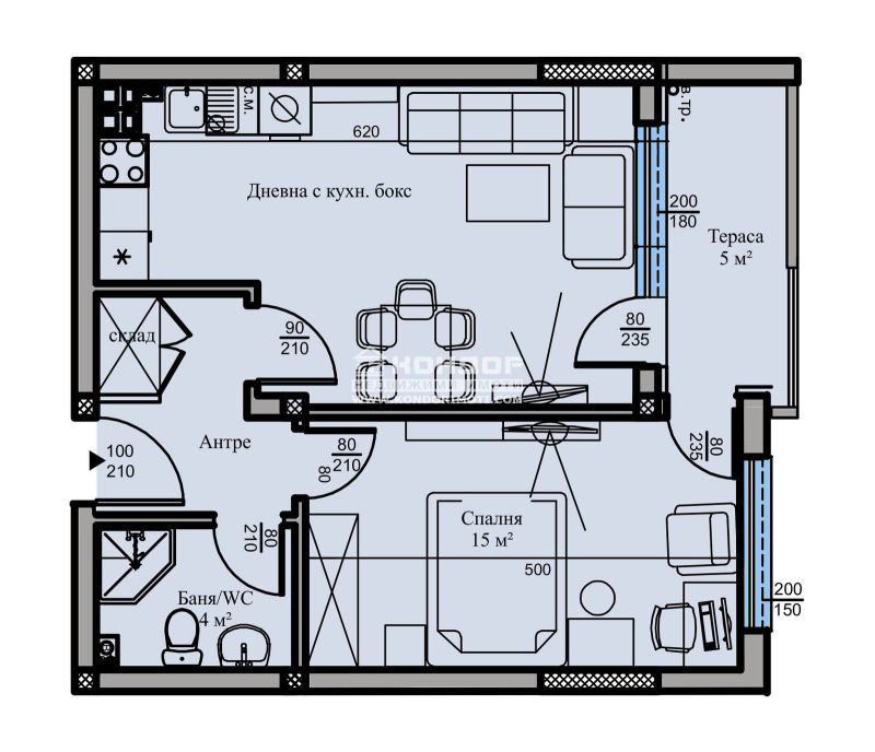 Продава  2-стаен град Пловдив , Въстанически , 64 кв.м | 65232957 - изображение [3]