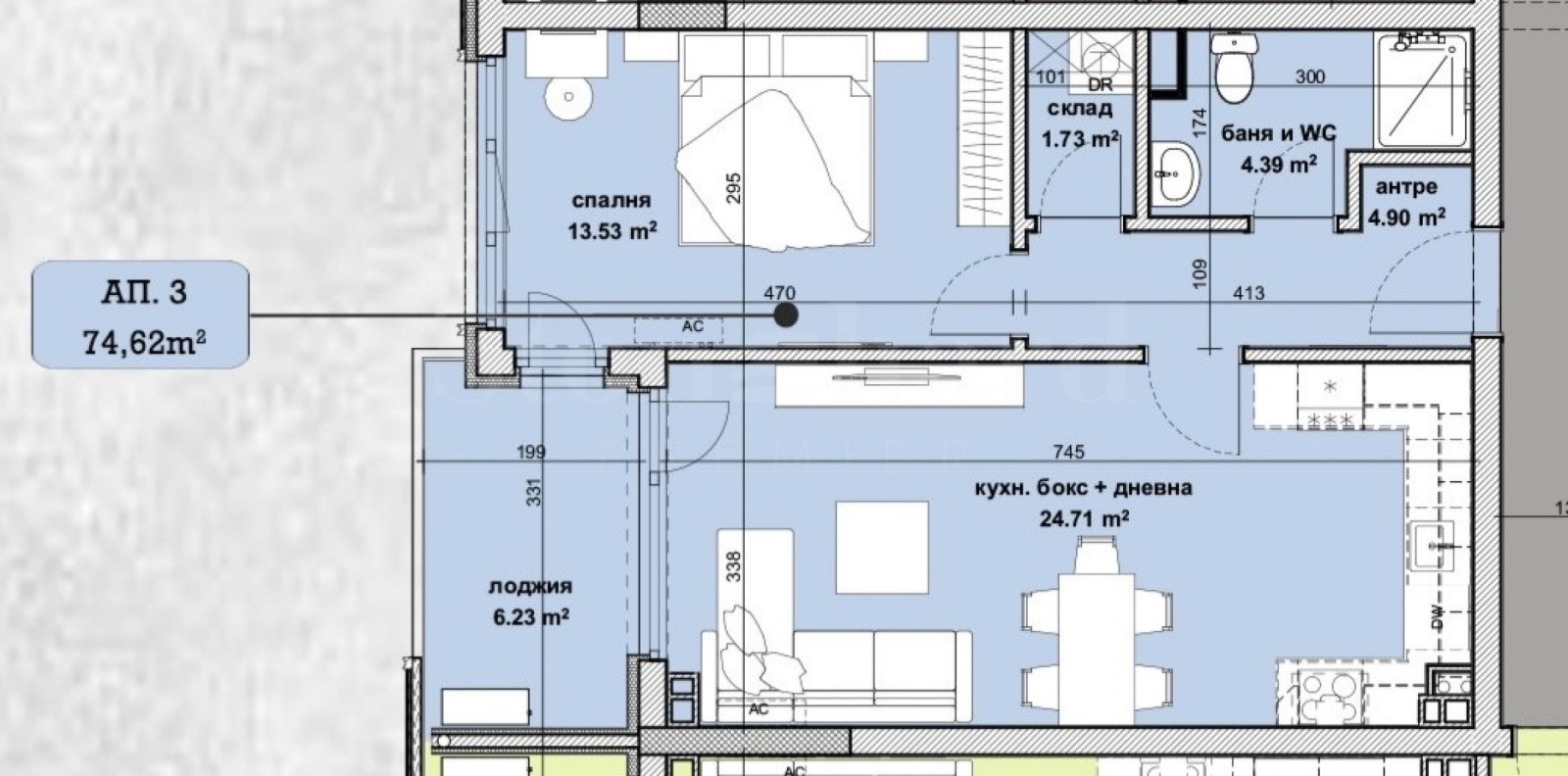 Продава 2-СТАЕН, гр. Бургас, Славейков, снимка 2 - Апартаменти - 55897810