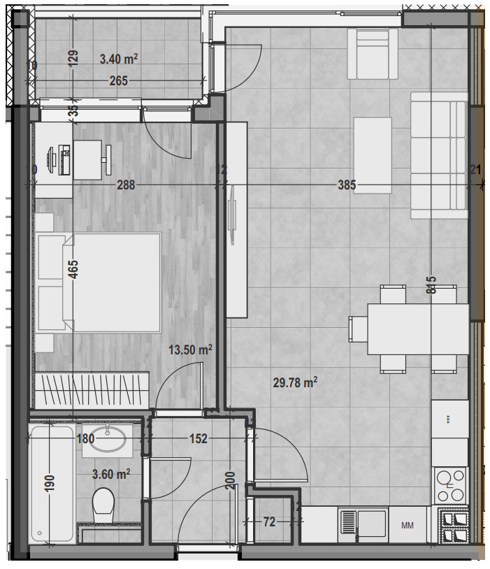 À vendre  1 chambre Sofia , Mladost 4 , 72 m² | 13893843 - image [2]