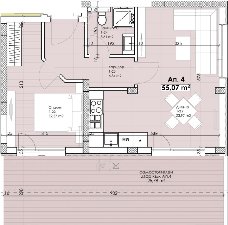 En venta  1 dormitorio Plovdiv , Belomorski , 88 metros cuadrados | 64551105 - imagen [2]