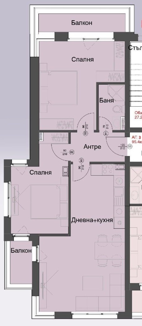 Zu verkaufen  2 Schlafzimmer Sofia , Witoscha , 115 qm | 59740816 - Bild [2]