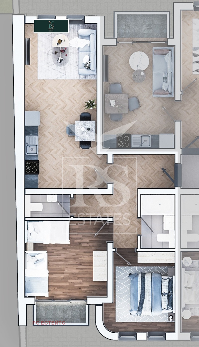À vendre  2 chambres Sofia , Zona B-19 , 101 m² | 89792956