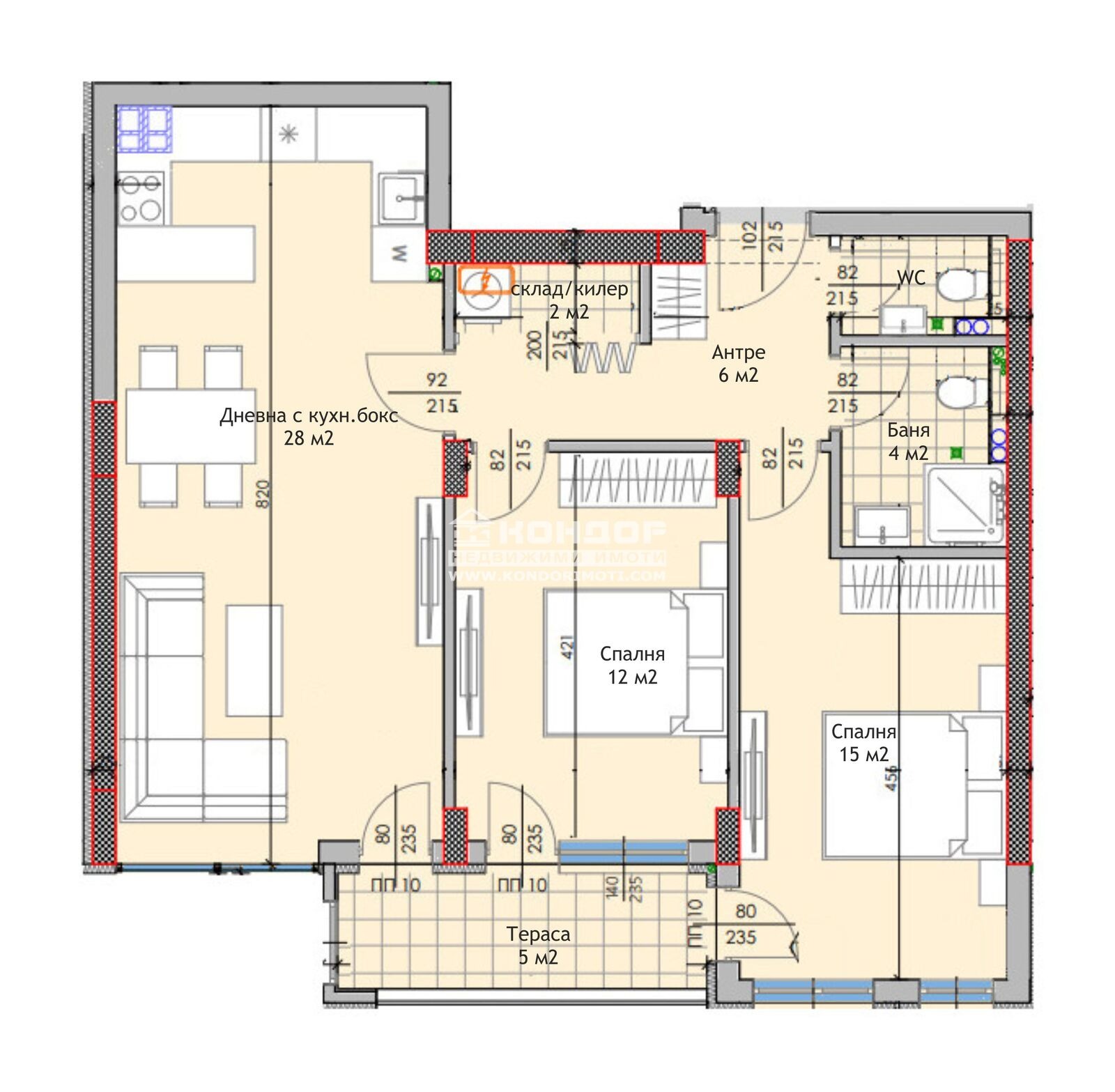 Продава 3-СТАЕН, гр. Пловдив, Тракия, снимка 2 - Апартаменти - 55801430