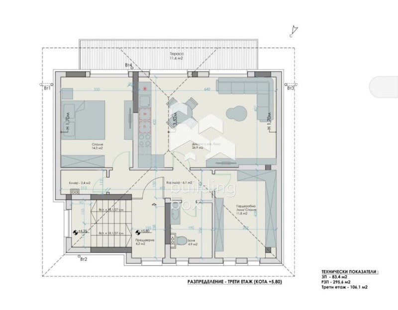 Zu verkaufen  Hausboden Sofia , Obelja , 106 qm | 51324498 - Bild [5]
