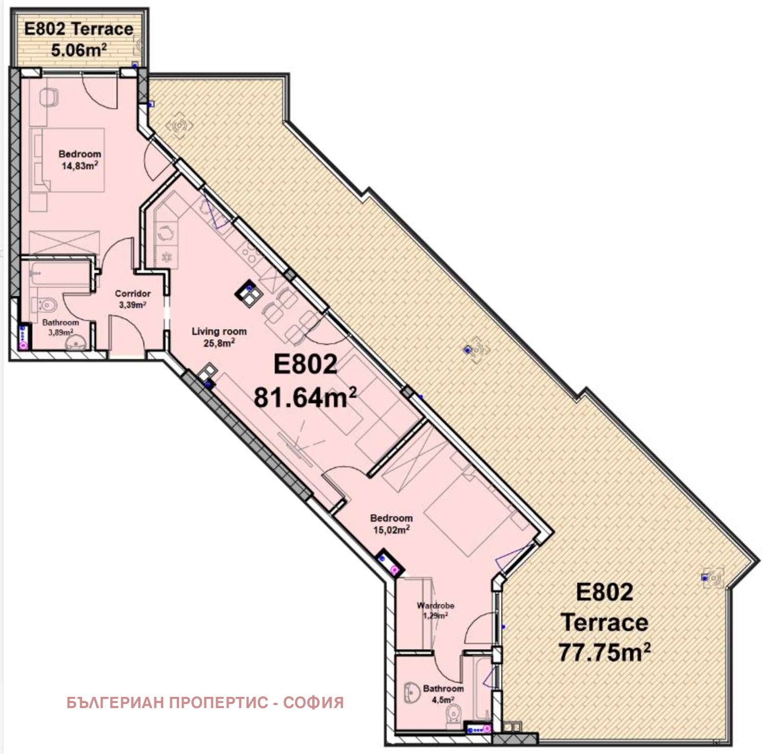 Продава 3-СТАЕН, гр. София, Полигона, снимка 11 - Апартаменти - 53710080
