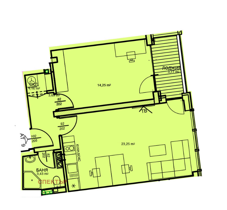 Eladó  1 hálószoba Sofia , Centar , 67 négyzetméter | 90075599 - kép [2]