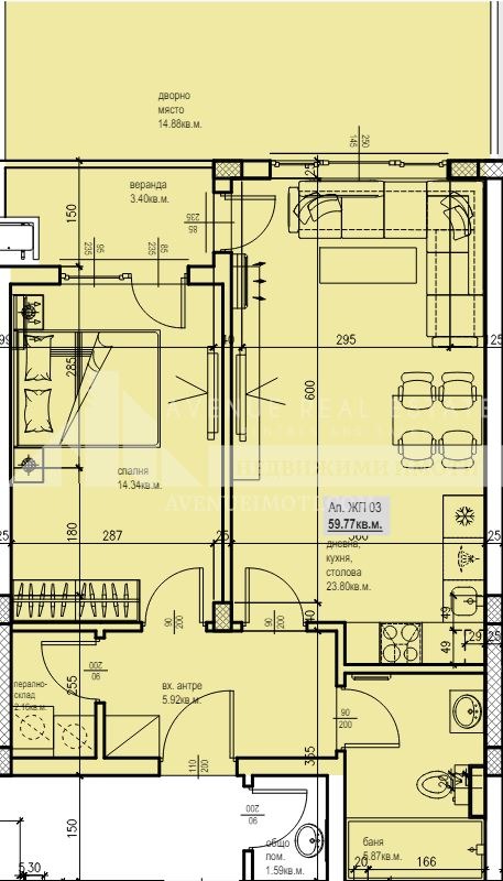 На продаж  1 спальня Пловдив , Южен , 88 кв.м | 22191415 - зображення [7]