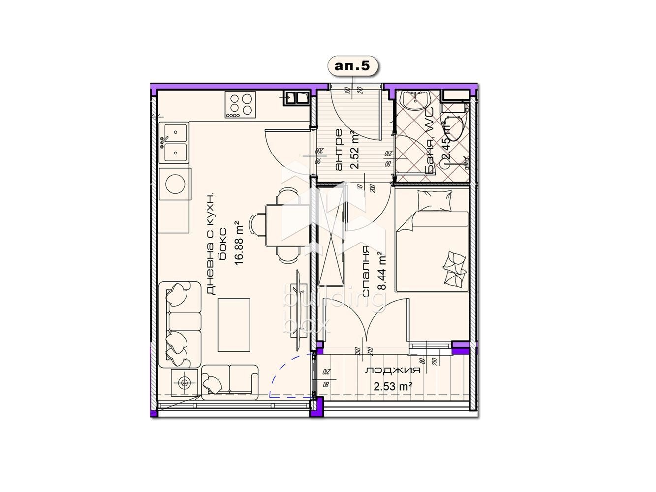 Продава 2-СТАЕН, гр. Шумен, Добруджански, снимка 2 - Апартаменти - 54023837