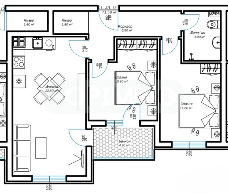 Продава 3-СТАЕН, гр. Варна, м-т Ален мак, снимка 6 - Апартаменти - 53271323