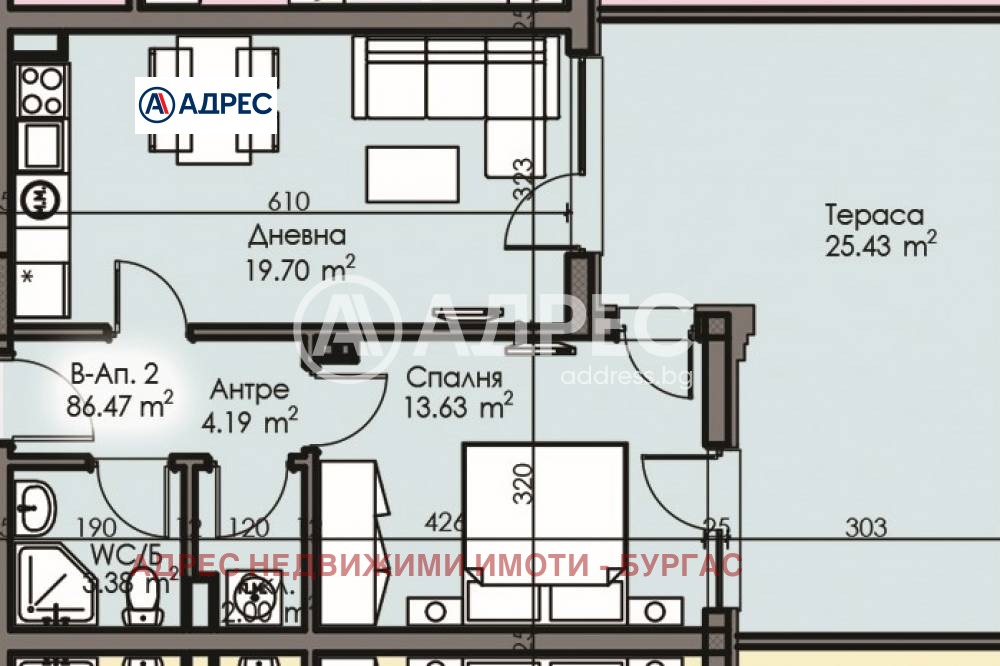 Продава 2-СТАЕН, гр. Бургас, Изгрев