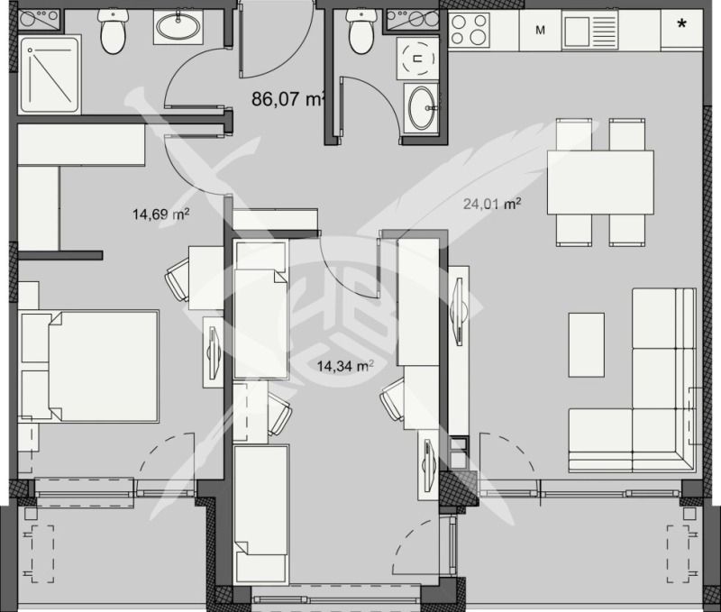 Продава 3-СТАЕН в град Бургас, Изгрев - 101 кв.м / 183 500 € » 358 894.81 лв., ЕКС НВД БУРГАС ООД