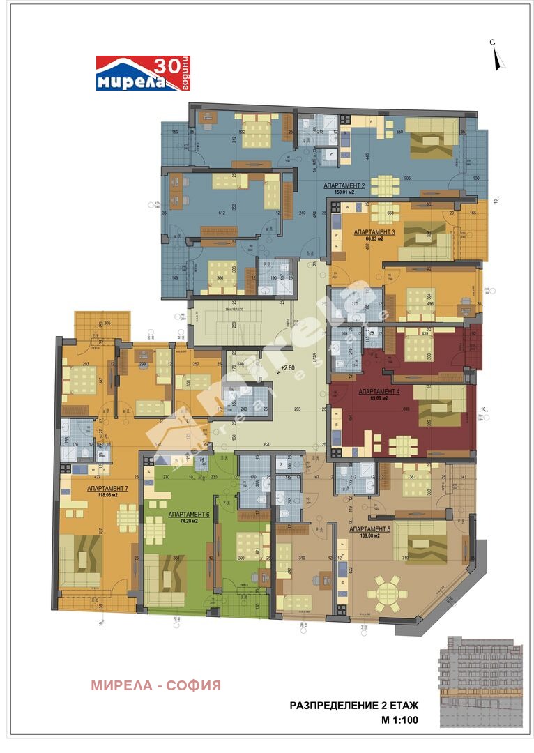 Продава 2-СТАЕН, гр. София, Банишора, снимка 3 - Aпартаменти - 47678939