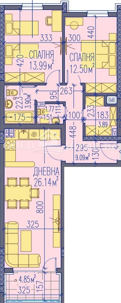 Na prodej  2 ložnice Plovdiv , Kamenica 2 , 99 m2 | 71911965 - obraz [5]