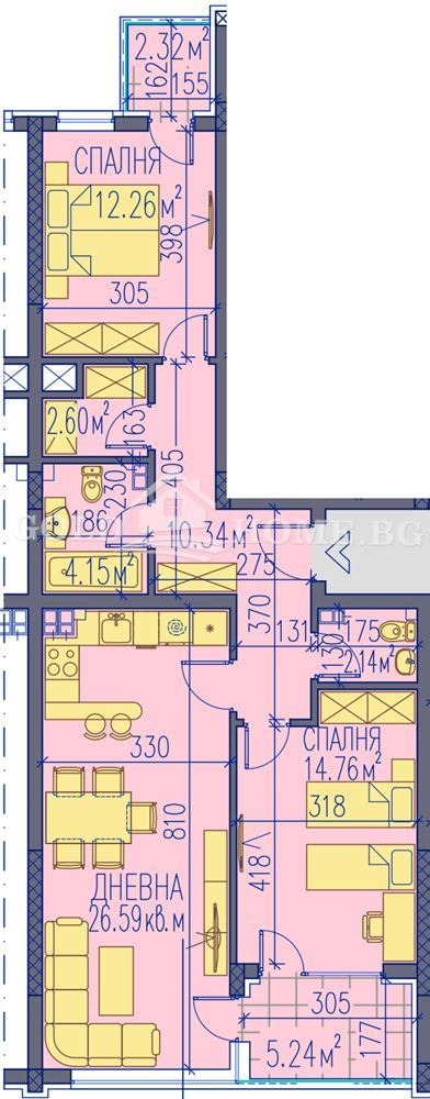 Na prodej  2 ložnice Plovdiv , Kamenica 2 , 99 m2 | 71911965 - obraz [6]