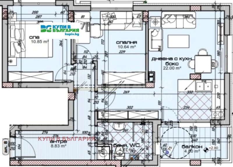 Eladó  2 hálószobás Varna , Grand Mol , 91 négyzetméter | 36992239