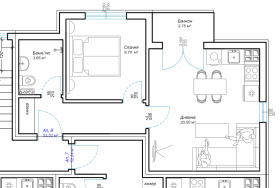 1 Schlafzimmer Wazraschdane 3, Warna 3