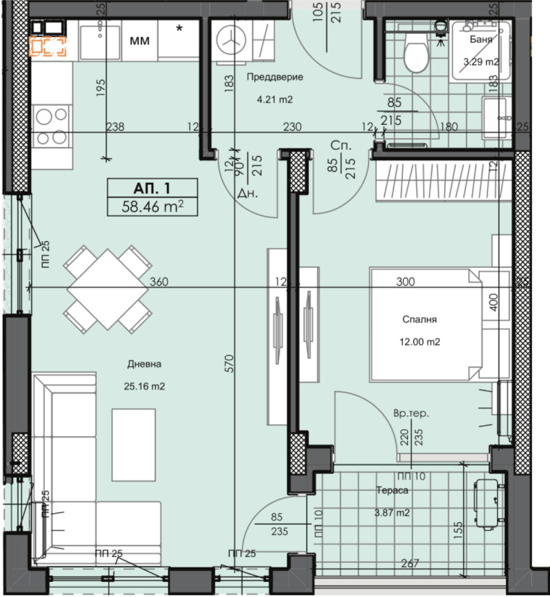 Till salu  1 sovrum Plovdiv , Karsjijaka , 113 kvm | 57725499 - bild [2]