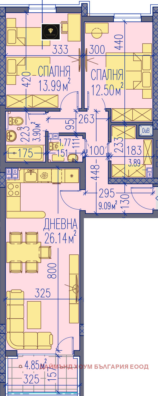 Продава  3-стаен град Пловдив , Тракия , 109 кв.м | 61613097 - изображение [2]