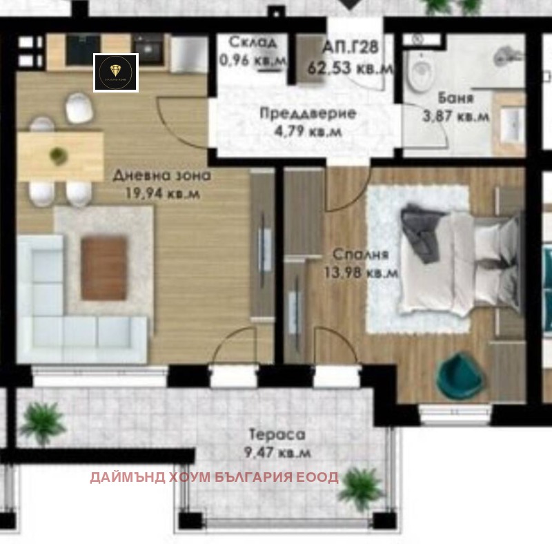 À vendre  1 chambre Plovdiv , Komatevsko chose , 72 m² | 53705467 - image [2]