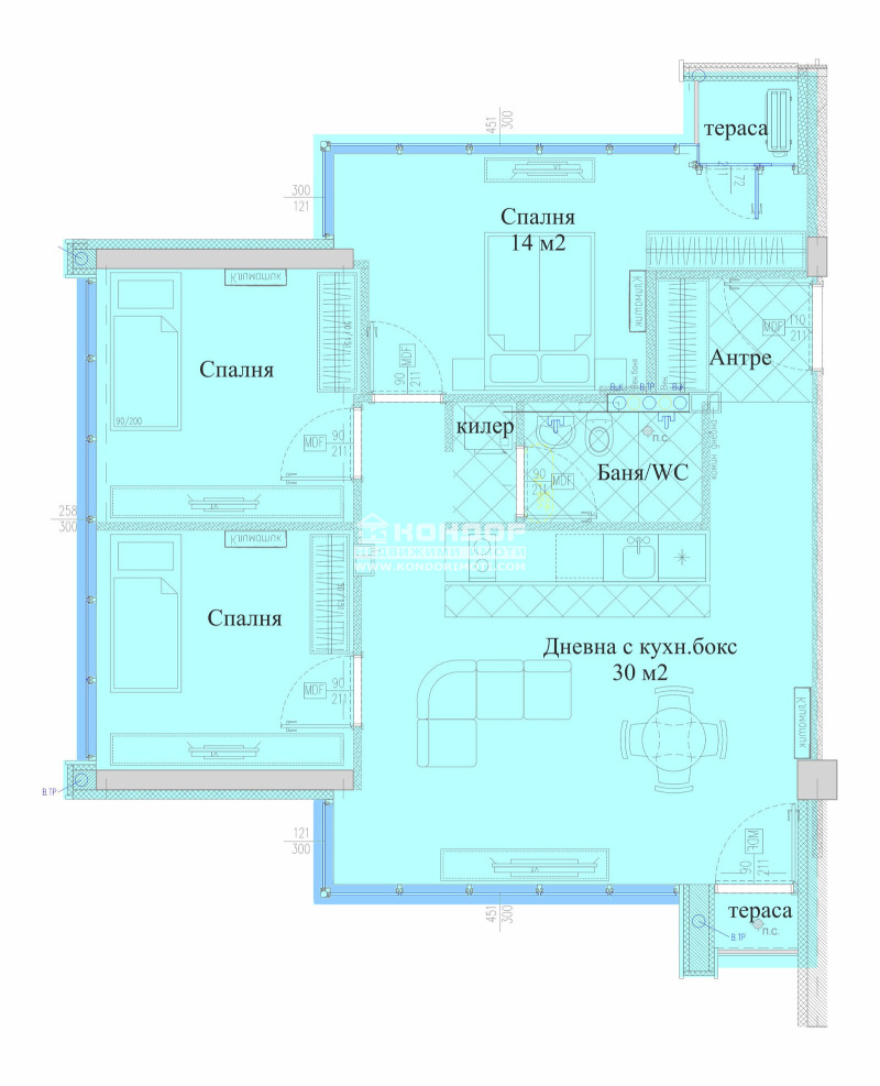 En venta  3+ dormitorios Plovdiv , Tsentar , 100 metros cuadrados | 31330789 - imagen [2]