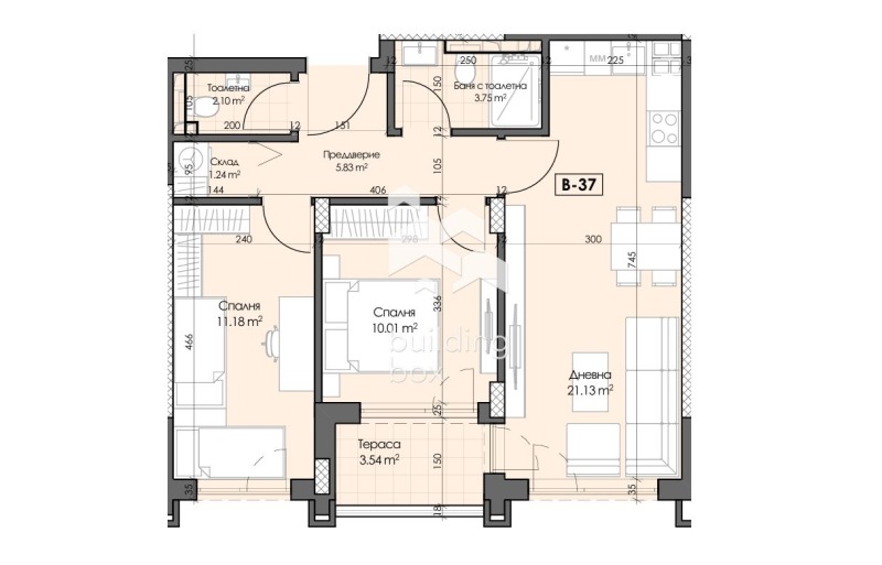 Продава 3-СТАЕН, гр. Пловдив, Гагарин, снимка 5 - Апартаменти - 52973407