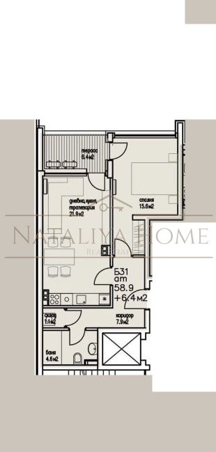Продава  2-стаен град Бургас , Сарафово , 72 кв.м | 98868185 - изображение [3]