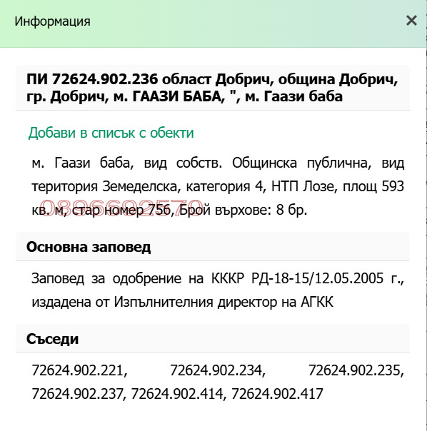 Продава ПАРЦЕЛ, гр. Добрич, в.з. Лозята, снимка 2 - Парцели - 56204822