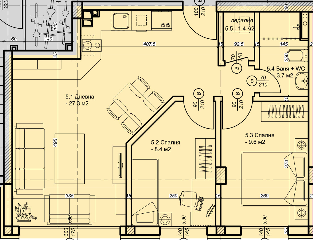 Продава 3-СТАЕН, гр. София, Хаджи Димитър, снимка 13 - Апартаменти - 53731054