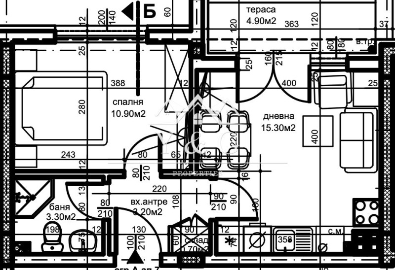 Продава  2-стаен град Пловдив , Христо Смирненски , 51 кв.м | 56090631 - изображение [2]