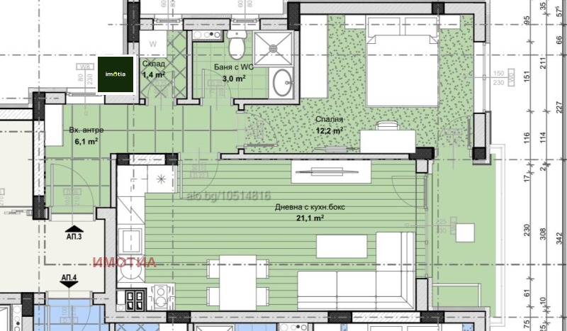 For Sale  1 bedroom Plovdiv , Ostromila , 63 sq.m | 38394112