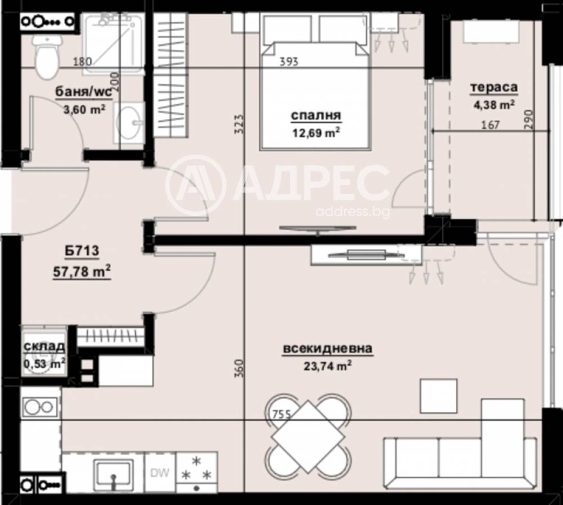 Продава 2-СТАЕН, гр. Бургас, област Бургас, снимка 4 - Апартаменти - 53161140