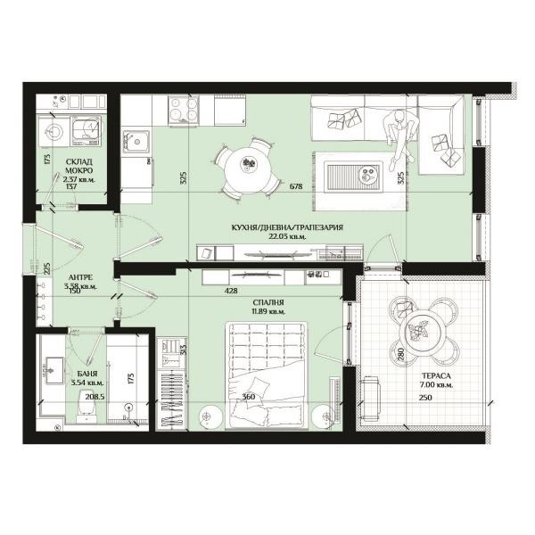 Продава 2-СТАЕН, гр. Бургас, област Бургас, снимка 13 - Апартаменти - 51216974