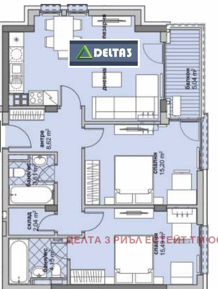 Продава 3-СТАЕН, гр. София, Люлин 6, снимка 1 - Aпартаменти - 48623364