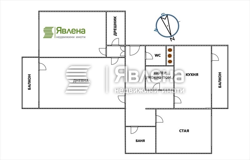 Til salg  2 soveværelser Sofia , Fondovi zhilishta , 88 kvm | 76600309 - billede [12]