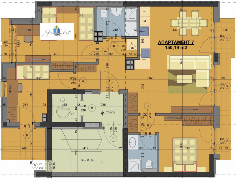 Продава  4-стаен град София , Център , 150 кв.м | 54283061