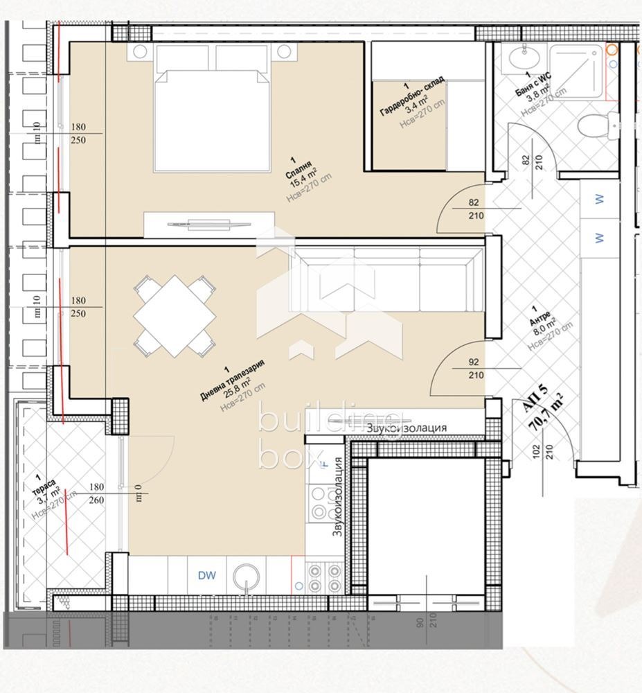 Продава 2-СТАЕН, гр. Пловдив, Остромила, снимка 3 - Апартаменти - 55172207