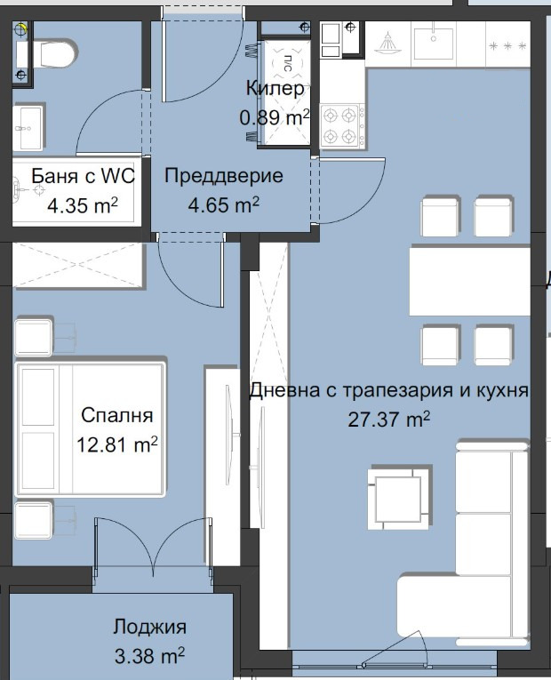 For Sale  1 bedroom Plovdiv , Hristo Smirnenski , 79 sq.m | 24767384 - image [2]