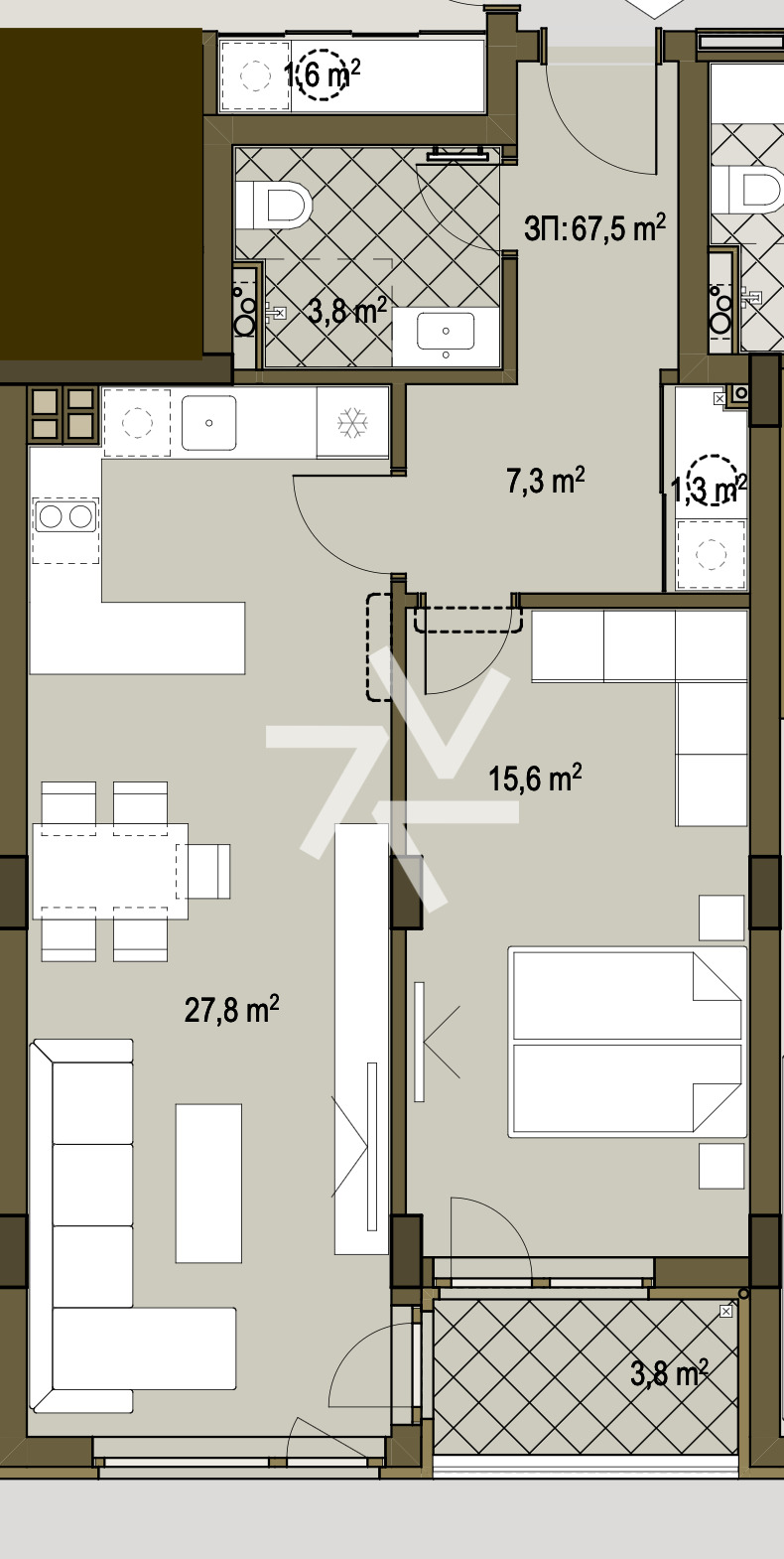 À vendre  1 chambre Sofia , Stoudentski grad , 82 m² | 72822704 - image [2]