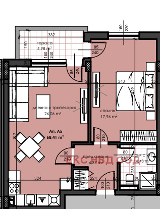 De vânzare  1 dormitor regiunea Plovdiv , Asenovgrad , 77 mp | 48779661