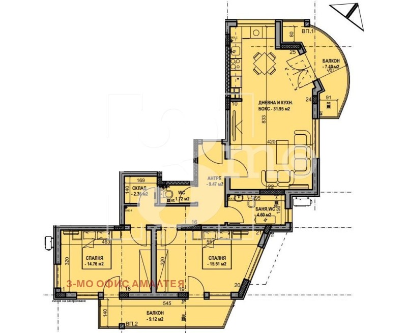 Te koop  2 slaapkamers Sofia , Ljulin - tsentar , 137 m² | 94044291 - afbeelding [2]