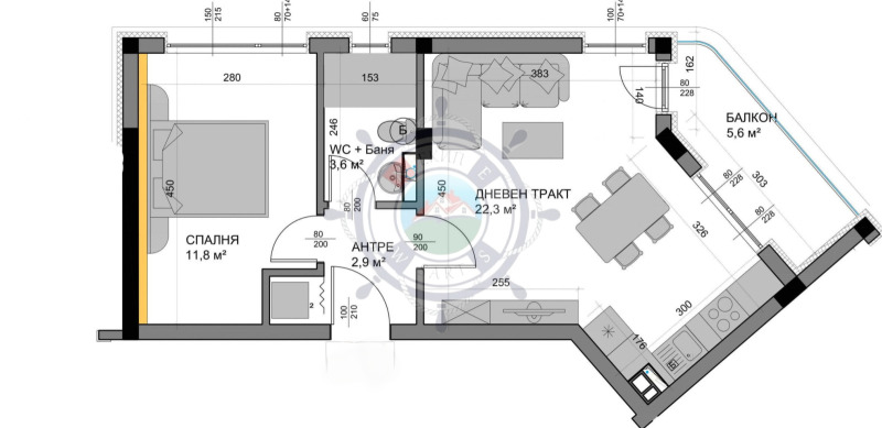 Zu verkaufen  1 Schlafzimmer Warna , Wladislaw Warnentschik 1 , 65 qm | 89056028